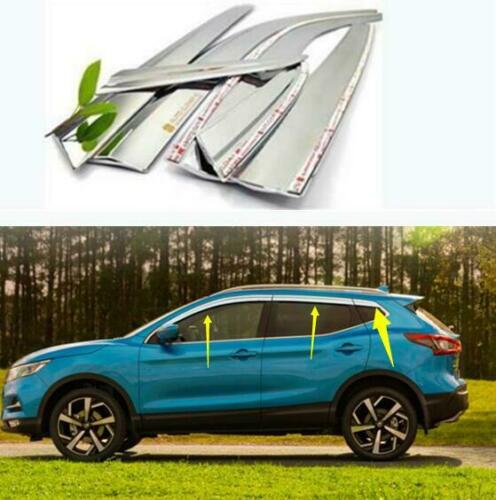 ABS Chrome Window Visor Vent Shades Sun Rain Guard for Nissan Rogue Sport 2020