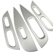 For Nissan Rogue 2014-2020 Silver Carbon Fiber Car Window lift panel switch Trim