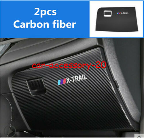 Carbon fiber Storage Box Anti Kick Pad Cover For Nissan Rogue X-Trail 2014-2020