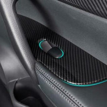 For Nissan Rogue 2014-20 ABS Carbon Fiber Car Window lift panel switch Trim 4PCS