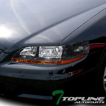 Topline For 1998-2002 Honda Accord Black Housing Headlights Signal Amber Pair