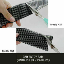 Car Carbon Fiber Stickers Auto Door Plate Cover Anti Scratch Sticker Accessories