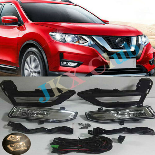 For Nissan Rogue X-Trail 2017-2020 Bumper Cover Light Fog Lamp Wire Bracket Kit