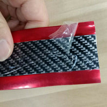 Carbon Fiber Red Bumper Strip Soft Rubber DIY Door Sill Edge Guard Car Stickers