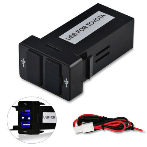 1X 12v Usb Car Charger For TOYOTA After 2013 Usb 2.1A 2 Port Auto Power Adapter