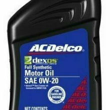 12 Quarts of ACDELCO/GM 88865907 / 10-9236 Synthetic Motor Oil SAE 0W-20 Dexos1
