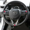 For Toyota Corolla 19-20 Matte wood grain inner Steering wheel strip cover trim