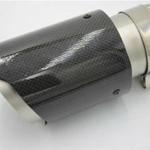 1x Real Carbon Fiber Glossy Car Exhaust Pipe 63mm-89mm Universal Muffler End Tip