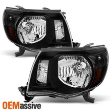 Fits 2005-2011 Toyota Tacoma Black Headlights Lamps Replacement 06 07 08 09 10