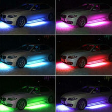 4x APP Control RGB Bright LED Tube Strip Car Underbody Neon Light For Chevrolet