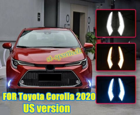 LED Front bumper Daytime running lights blinker For Toyota Corolla 2020 L/LE/XLE