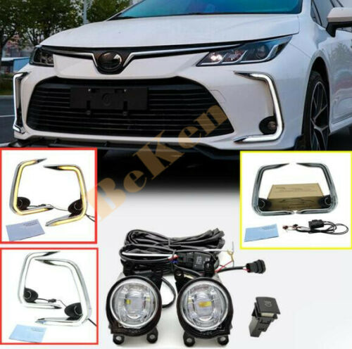 2019-2020 For Toyota Corolla Altis LED DRL Daytime Running Fog Lights k Harnes