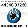 4434833260 Genuine Toyota HOSE, OIL RESERVOIR TO PUMP, NO.1 44348-33260