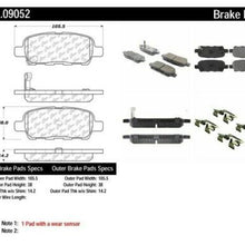 Centric Parts Disc Brake Pad Set P/N:105.09052