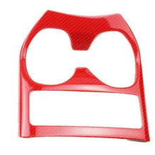 For Nissan Rogue 14-20 GL ABS Red Carbon Fiber Gear shift Water cup panel trim