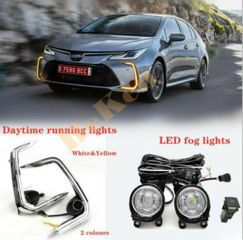 LED DRL Daytime Running For 2019-2020 Toyota Corolla Altis Fog Lights k Harnes