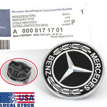 New Black 0008171701 Mercedes Benz Hood Flat Laurel Wreath Badge Emblem OEM