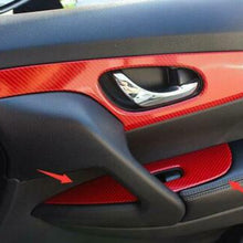 For Nissan Rogue 2014-20 ABS Red Carbon Fiber car Window lift panel switch Trim