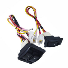 DC 12V Car Power Window Switch Kit Harness Metal + Plastic For 2 Doors Type