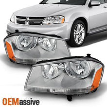 Fit 2008-2017 Dodge Avenger Replacement Headlights Headlamps L+R 2009 2010