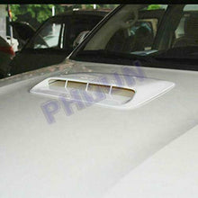 Universal Car Air Flow Intake Hood Scoop Vent Bonnet Decorative Cover ABS White