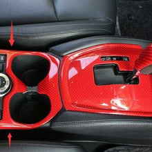 For Nissan Rogue 14-20 DX ABS Red Carbon Fiber Gear shift Water cup panel trim