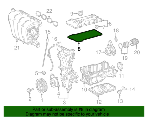 Genuine Toyota/Scion Corolla C-HR Matrix IM Valve Cover Gasket 11213-37021