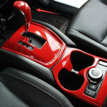 For Nissan Rogue 2014-2020 ABS Red Carbon Fiber car Gear shift knob cover trim