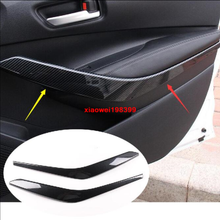 2pcs For 2019-2020 Toyota Corolla ABS Carbon fiber car Inside door armrest trim
