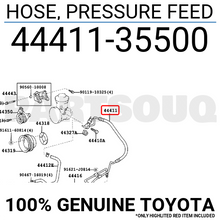 4441135500 Genuine Toyota HOSE, PRESSURE FEED 44411-35500