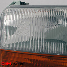 Fit 92-96 Ford Bronco F150 F250 F350 Replacement Headlights Amber Bumper Corner