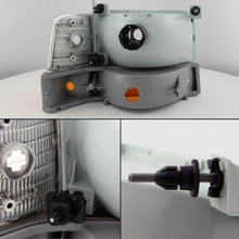 Fit 92-96 Ford Bronco F150 F250 F350 Replacement Headlights Amber Bumper Corner