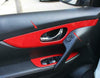 For Nissan Rogue 2014-20 ABS Red Carbon Fiber car inner door handle panel cover