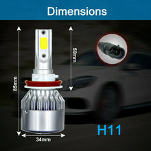 2X H11 LED Headlight Kit Low Beam Bulbs Super Bright 8000K 45Days Free Return