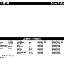 Centric Parts Disc Brake Caliper P/N:141.42599