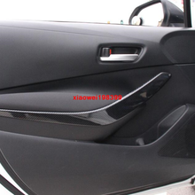 2pcs For 2019-2020 Toyota Corolla ABS Carbon fiber car Inside door armrest trim
