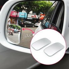 2x Rimless Rectangle Rotatable Car Auto Rearview Blind Spot Glass Mirror