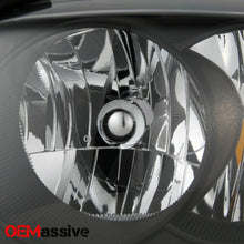 Fit 2005 2006 2007 Dodge Dakota Black Bezel Replacement Headlights L+R Headlamps