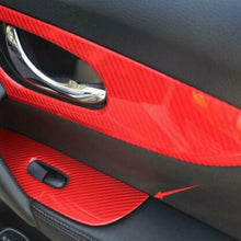 For Nissan Rogue 2014-20 ABS Red Carbon Fiber car Window lift panel switch Trim