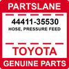 44411-35530 Toyota OEM Genuine HOSE, PRESSURE FEED