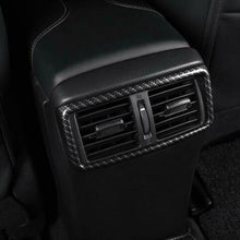 For Nissan Rogue 2014-2020 ABS Carbon Fiber Rear Row Air Outlets Vent Cover Trim