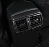 For Nissan Rogue 2014-2020 ABS Carbon Fiber Rear Row Air Outlets Vent Cover Trim