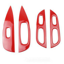 For Nissan Rogue 2014-20 ABS Red Carbon Fiber car Window lift panel switch Trim