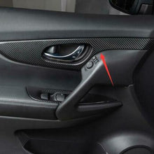 For Nissan Rogue 2014-20 ABS Carbon Fiber Car inner door handle panel Cover Trim
