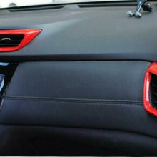 For Nissan Rogue 2014-2020 ABS Red Carbon Fiber Dashboard air outlets vent Trim