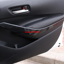 2pcs For 2019-2020 Toyota Corolla ABS Carbon fiber car Inside door armrest trim