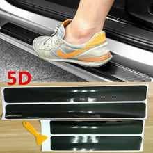 5D Car Stickers Carbon Fiber Door Sill Protector Scuff Plate Trim Accessories