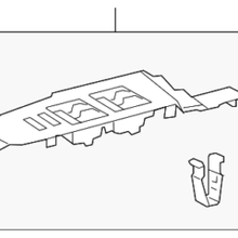 Genuine Toyota Switch Bezel 74232-02E70-C0