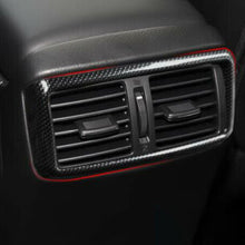 For Nissan Rogue 2014-2020 ABS Carbon Fiber Rear Row Air Outlets Vent Cover Trim