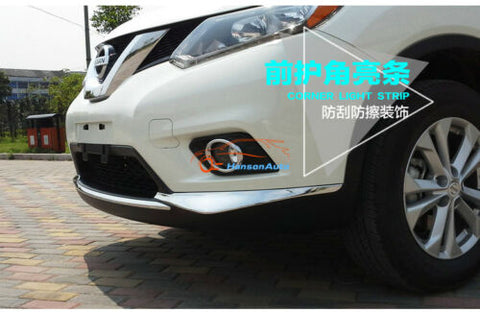 For Car Accessories Nissan Rogue X-Trail 2014 2020 Chrome Front Bumper Protector